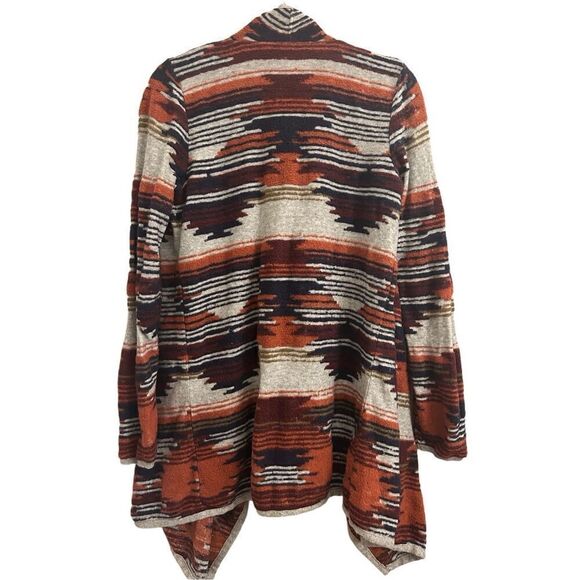 Lucky Brand Aztec South Western mixed yarn cardigan M - Picture 3 of 8